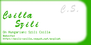 csilla szili business card